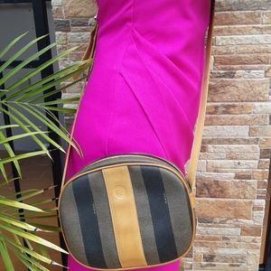 Vintage FENDI  Pequin stripe crossbody